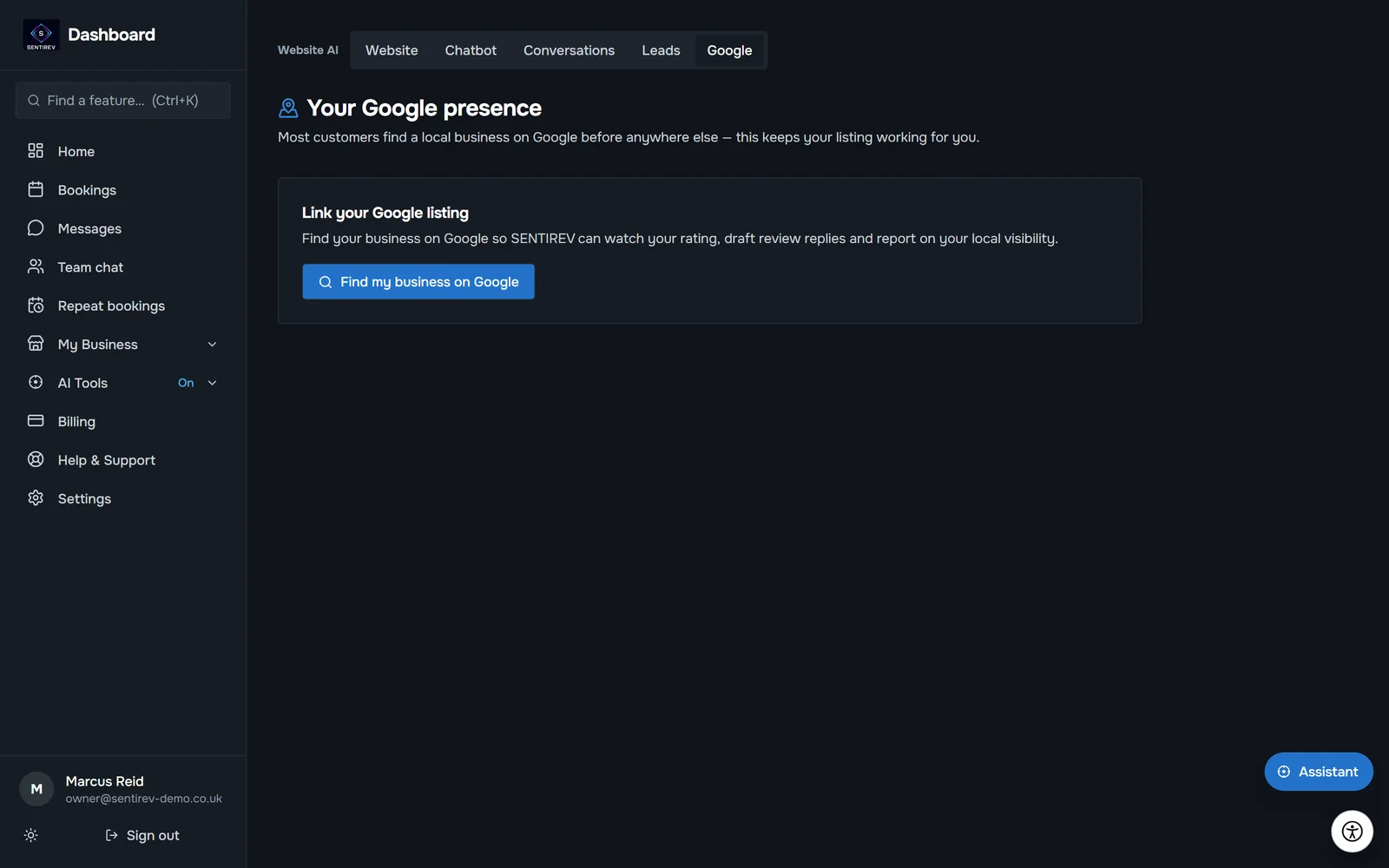 Google toolkit in SENTIREV