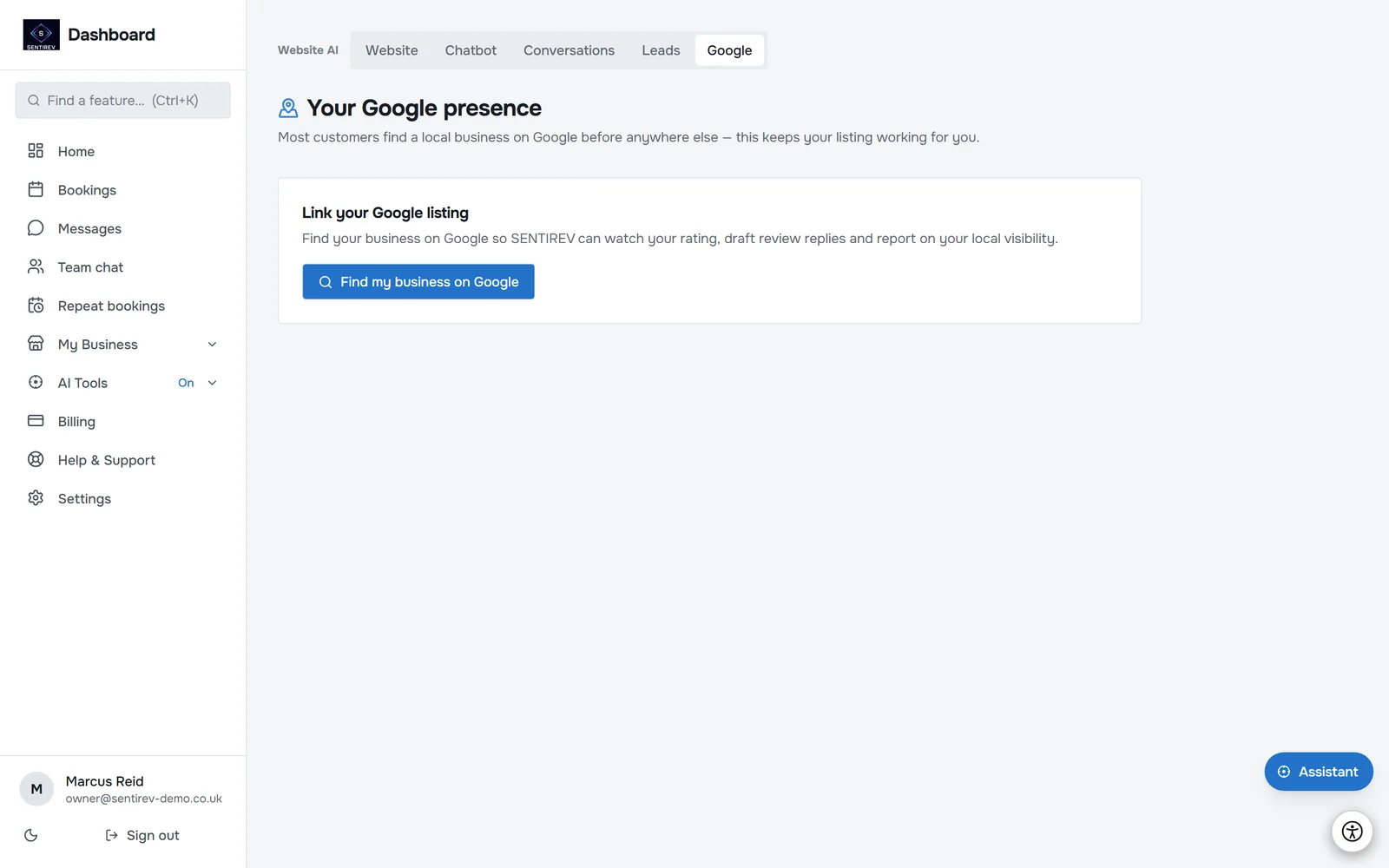 Google toolkit in SENTIREV