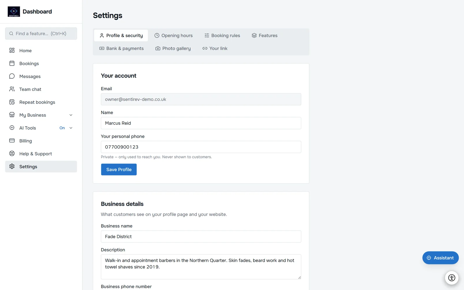 Payouts to your bank in SENTIREV